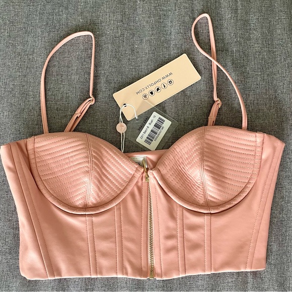 Oh Polly Pink Bustier Top - Picture 3 of 6